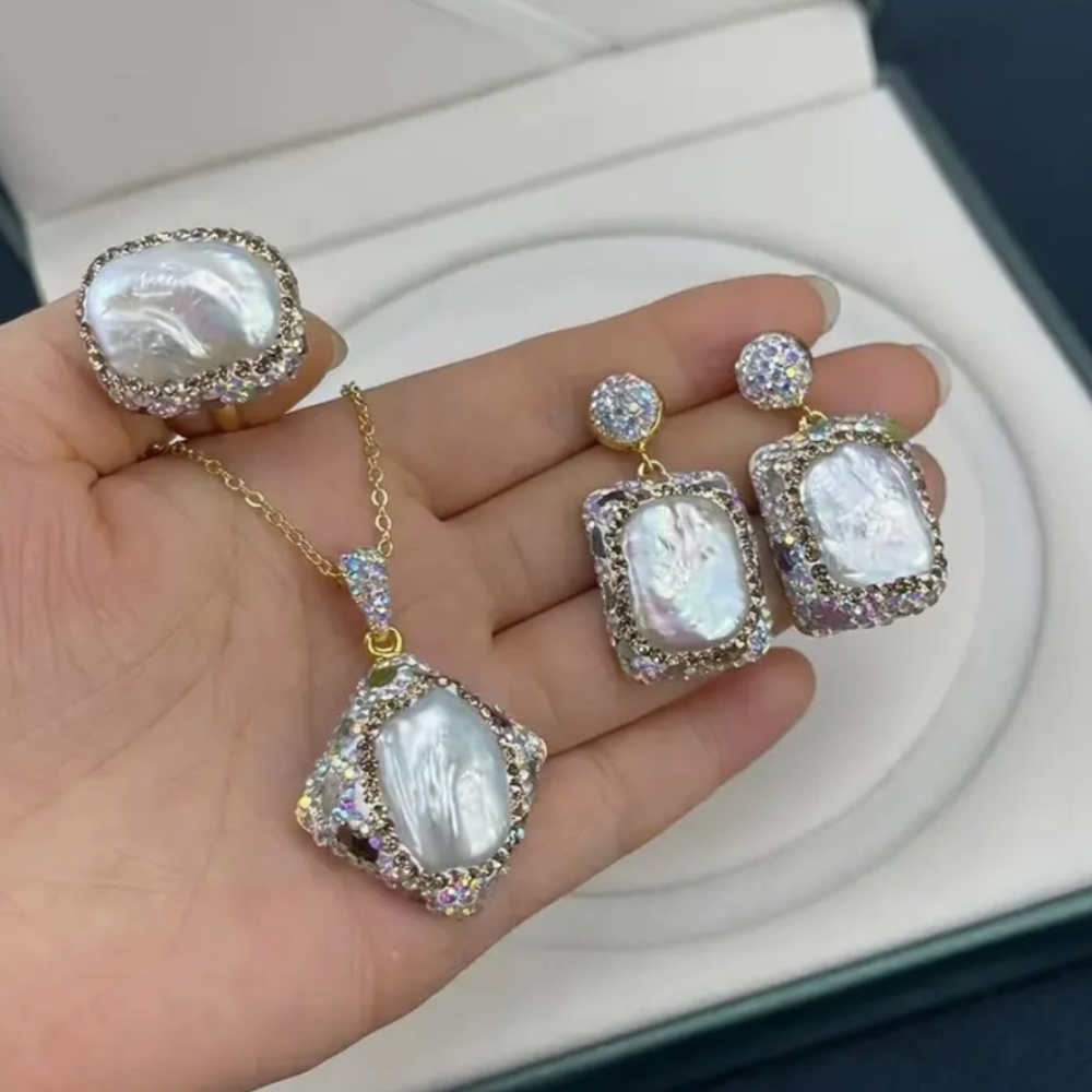 Bohemian Jewelry Set - Baroque Pearl,